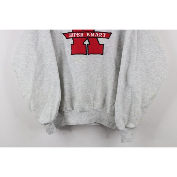 Vintage 90s Streetwear Mens Large Spell Out Super K Mart Crewneck Sweatshirt USA - Picture 3 of 16